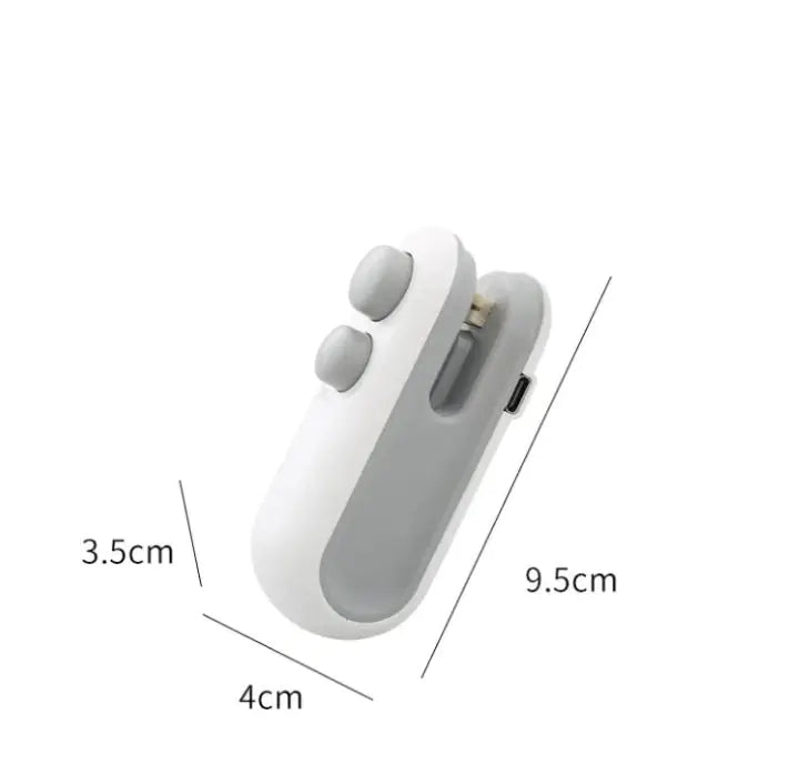 Máquina portátil de sellado al vacío para bolsas de patatas fritas, recargable por USB, para almacenar alimentos, con clip, para cocina.