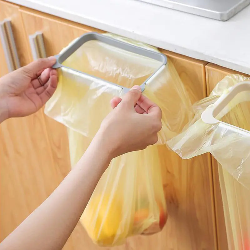 Wall Mounted Kitchen Garbage Bag Rack Organizer
