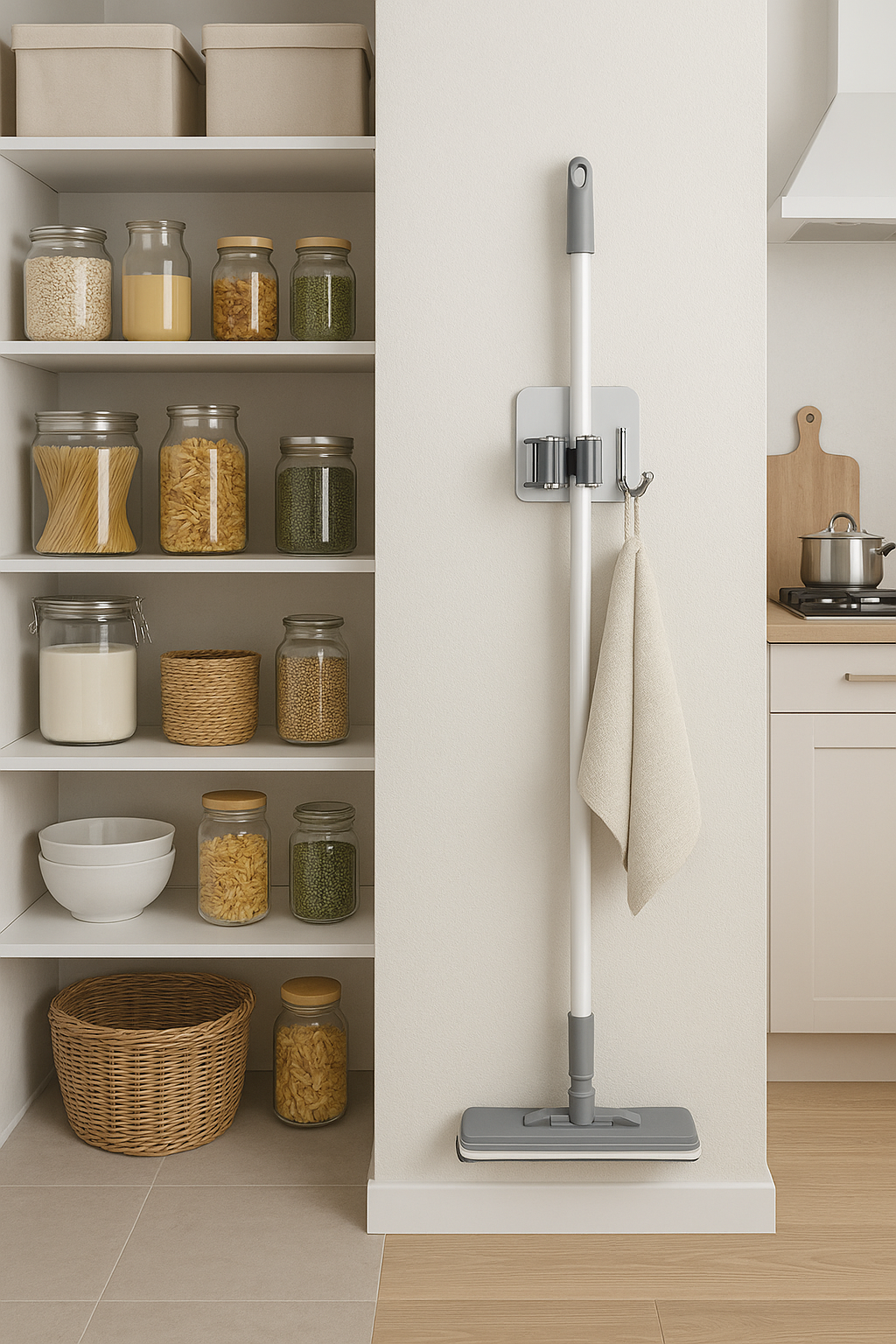 Mop Holder with Hook + Free Shipping