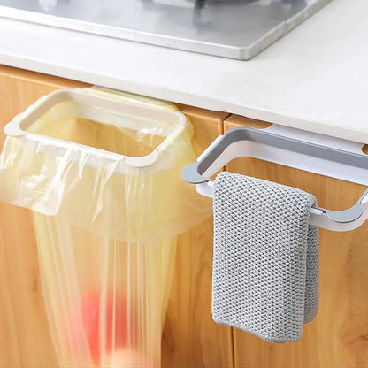 Wall Mounted Kitchen Garbage Bag Rack Organizer