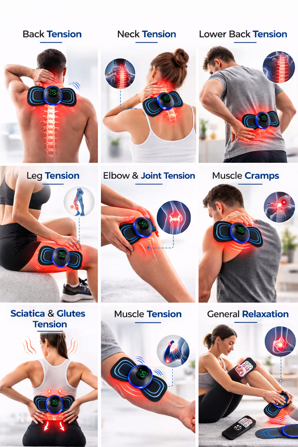 RelaxWave, relajante muscular inteligente – Masajeador portátil