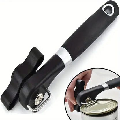 Stainless Steel Can Opener with Single Handle Design