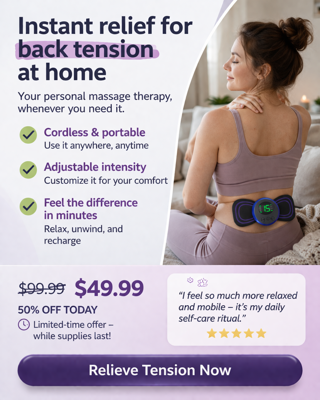 RelaxWave, relajante muscular inteligente – Masajeador portátil